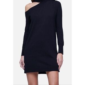 L’Agence Amberli Sweater Dress In Black NWT Size Large